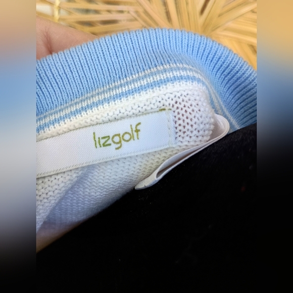 Vintage Lizgolf Blue and White Women's Polo Shirts Golf  Vest_Large - Picture 5 of 12